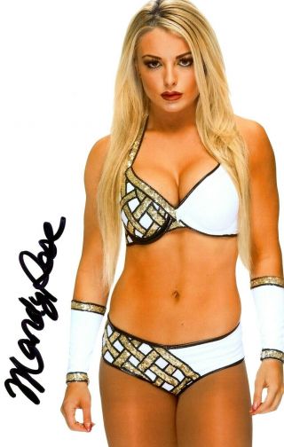 Wwe Mandy Rose Hand Signed Autographed 8x10 Photo With Proof And 14