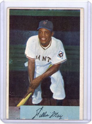 1954 Bowman 89 Willie Mays Fr (trimmed) (hof) Baseball Card