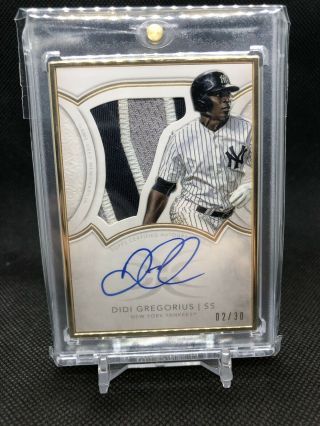 2018 Topps Definitive Didi Gregorius Framed Auto 3clr Patch Sp /30 Yankees