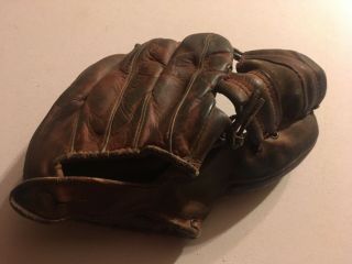 Vintage 1940’s Rawlings Playmakers Model,  4 Finger Baseball Glove,  Mitt,  Useable