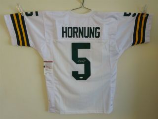 Paul Hornung Signed Auto Green Bay Packers White Jersey Jsa Autographed