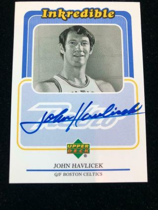 John Havlicek Inkredible Autographed Card - Signed - Boston Celtics Nba Hof