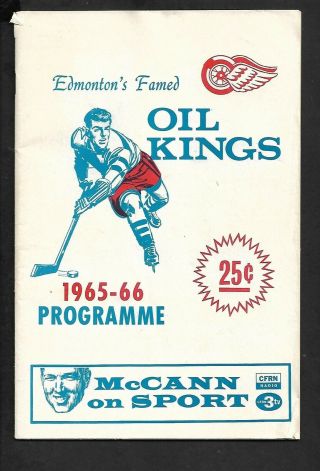 1965 - 66 Exh.  Game,  St.  Catherines Black Hawks (oha) At Edmonton Oil Kings (cahl)