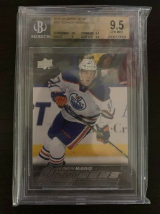 2015 - 16 Ud Series 1 Connor Mcdavid Young Guns Bgs 9.  5 (insane Deal)