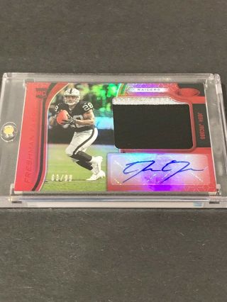2019 Certified Josh Jacobs Patch Auto Rc Rpa Red /99 2 Clr 