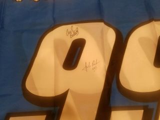 Carl Edwards Jack Roush Autographed 3x5 NASCAR Flag 2
