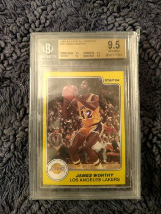 1983 Star Basketball All Rookie Team 10 James Worthy Bgs 9.  5
