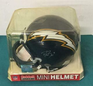 2001 Topps Reserve Mini Helmet Autograph Drew Brees San Diego Chargers