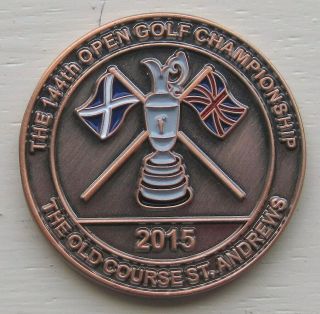 2015 Open Bronze Commemorative Coin Golf Ball Marker Royal & Ancient St Andrews
