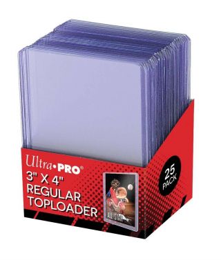 100 Ultra Pro 3x4 Sports Card Regular Clear Toploaders,  Sleeves