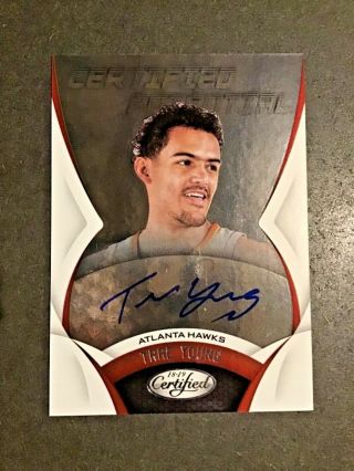2018 - 19 Certified Bball Trae Young Certified Potential Auto Atlanta Hawks Read