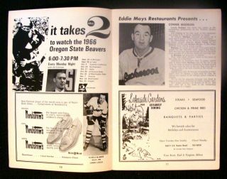 1966 - 67 L.  A.  BLADES V.  PORTLAND BUCKAROOS WHL HOCKEY PROGRAM - DICK VAN IMPE 3