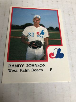 Randy Johnson 1986 Procards West Palm Beach Expos Minor League Rookie Rc (f)