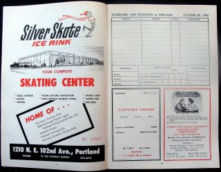 1965 - 66 SAN FRANCISCO SEALS V.  PORTLAND BUCKAROOS WHL HOCKEY PROGRAM - ART JONES 2