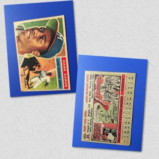 1956 Topps Hank Aaron Milwaukee Braves Baseball Card