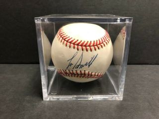 Lee Smith Chicago Cubs Signed Autographed Baseball With Display Cube,