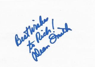Dean Smith Signed 3x5 Index Card Nba Hall Of Fame Autograph D.  2015