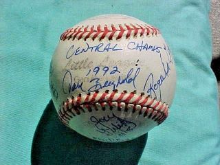 1992 Central Champs Little League World Series Signed Baseball Williamsport Pa