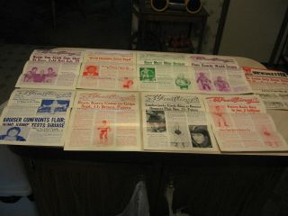 9 Diff St Louis Wrestling Club Programs/newsletters - All 1980 