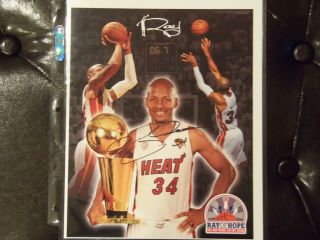 Ray Allen Autographed Photo 8 x 10 Ray of Hope 8 x 10 photo 2