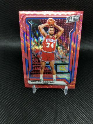 Charles Barkley Nationals Vip Gold Pack Ultra Rare Red Prizm Parallel /25 Sixers