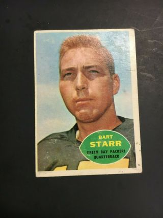 1960 Topps Football Bart Starr 51 Vg Book 50$ (r2308)