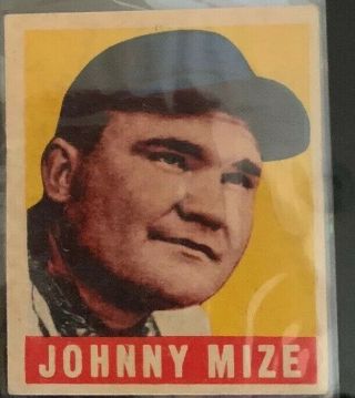 1948 LEAF JOHNNY MIZE (HOF) NY Giants/Yankees Al EVANS Washington Senators 3