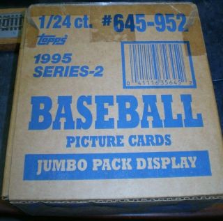 1995 Topps Baseball Series 2 Factory Jumbo Pack Display 1/24 nip 2