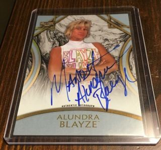Madusa Alundra Blayze 1/1 2018 Wwe Legend Wrestling On Card Dual Auto Silver /50