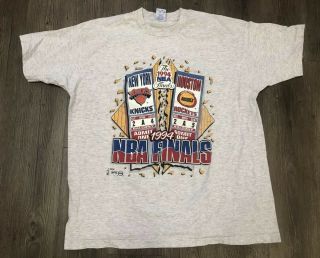 Vtg 1994 Nba Finals T Shirt Houston Rockets Vs York Knicks Size Xl