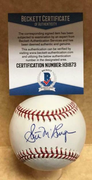 Scott Mcgregor Baltimore Orioles Signed Auto M.  L.  Baseball Beckett H31873
