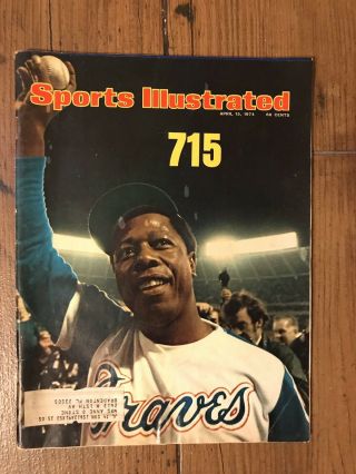 Sports Illustrated Hank Aaron’s 715 Home Run April 15,  1974