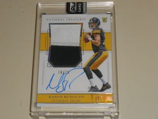 2018 National Treasures Holo Silver Rookie Patch Auto Rc Rpa Mason Rudolph /25