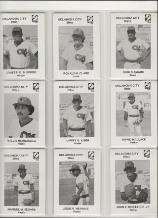 1976 Oklahoma City 89ers Minor League Set (w/ Lonnie Smith,  Willie Hernandez)