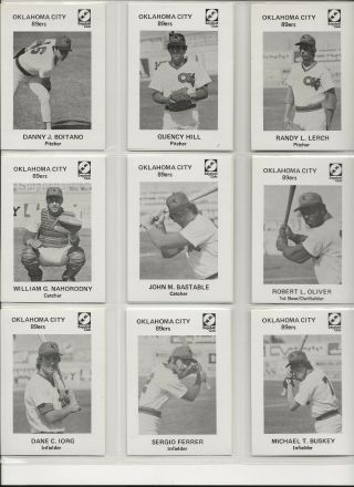 1976 Oklahoma City 89ers minor league set (w/ Lonnie Smith,  Willie Hernandez) 2