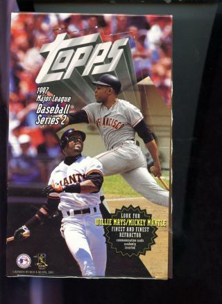1997 Topps Baseball Series 2 Two Set Wax Pack Box Mlb Willie Mays Mickey Mantle