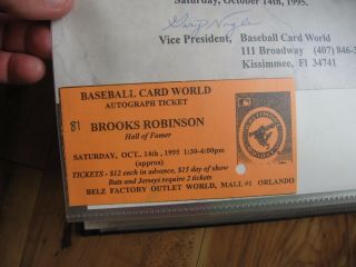 1995 Brooks Robinson HOF Baseball - Baltimore Orioles - Signed Photo 8x10,  2 ' s 4