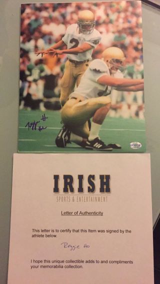 Reggie Ho 1988 Notre Dame Football Signed Autographed 8x10