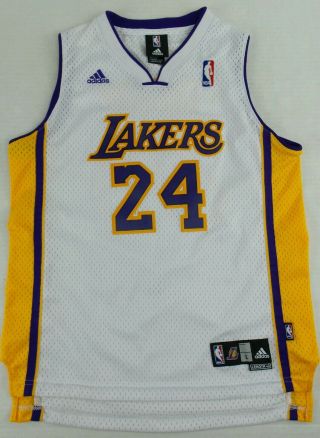 Vintage Adidas Los Angeles Lakers Kobe Bryant Basketball Jersey Sizeyouth L14 - 16