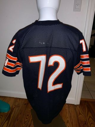 VTG Sand - Knit Chicago Bears William Refrigerator Perry MENS L Jersey 80 ' s NFL 3