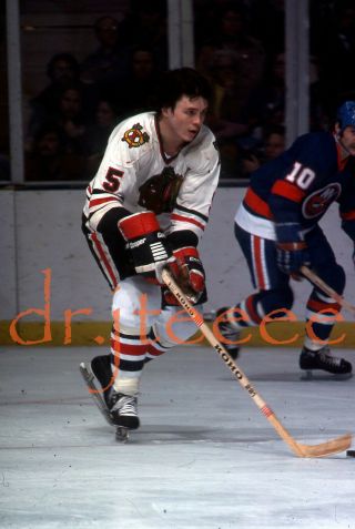 1976 Phil Russell Chicago Blackhawks - 35mm Hockey Slide