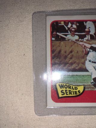 1965 Topps 134 World Series Game 3 Mickey Mantle ' s Clutch HR Yankees 3