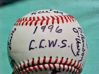 1996 Little League World Series Signed Baseball Williamsport Pa