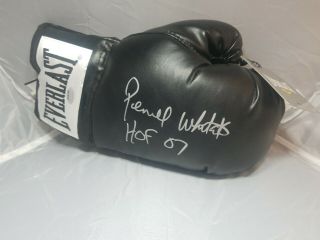 Pernell Whitaker Signed Everlast Black Boxing Glove Inscribedhof 