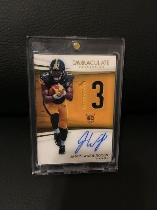 2018 Immaculate James Washington Rpa Rookie Numbers 2 Color Auto Patch Sp 11/13