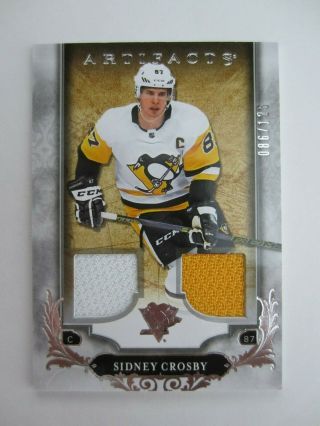 2018 - 19 Ud Artifacts Sidney Crosby Dual Jersey 86 /125 Pittsburgh Penguins