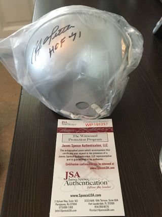 Y.  A.  Tittle Autographed Signed 49ers Riddell Mini Helmet Hof Inscribed Jsa