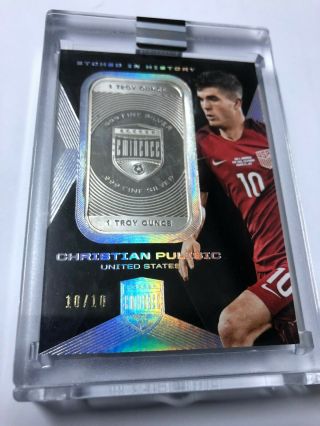 Sick Panini Eminence Soccer Christian Pulisic Etched Silver 10/10 Jersey 1/1 Usa