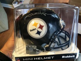 - Antonio Brown - Steelers Certified Signed/autograph/auto Nfl Football Mini - Helmet