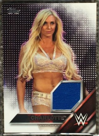 Charlotte 2016 Wwe Topps Event Worn Shirt Relic /299 Nxt Flair